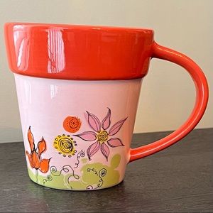 Starbucks hand painted plant pot mug